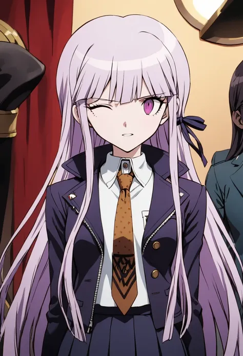 ((masterpiece,high resolution,highest quality,8k,detailed faces and anatomy))
(17-year-old girl,danganronpa,kyouko kirigiri,purp...