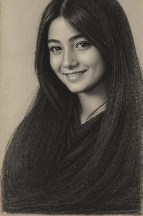 Charcoal drawing by Odilon Redon, sketch portrait, only face, an absolutely beautiful Chilean woman, a glimpse of a smile, --quality 2 --s 750 --v 5.2