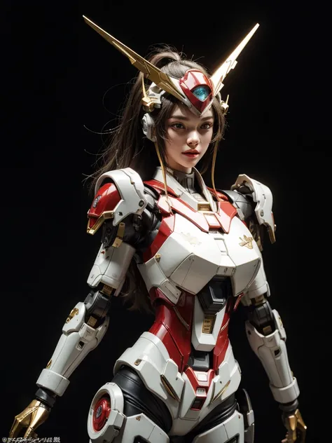 Textured skin, Super Detail, high details, High quality, Best Quality, hight resolution, 1080p, Gorgeous beauty、Girl with Beautiful Mecha Body、(Gundam) Girl with robot body