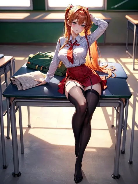 
(best quality: 1.3, masterpiece: 1.3), ultra HD, (1 girl, one), atmospheric perspective, detailed face, Asuka Langley Soryu from Evangelion, whole body,
slender body, stockings, view from different angles, beautiful pose,
Sexy seductive face and pose,
min...