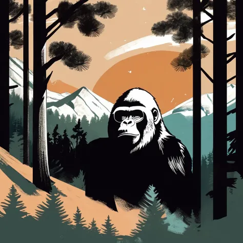 gorilla-like , sweet,art by Sophie Roach , art by Jon Klassen , art by Michael Cho , art by Sophie Roach、sunglasses,campimg,smoking,mountain climbing