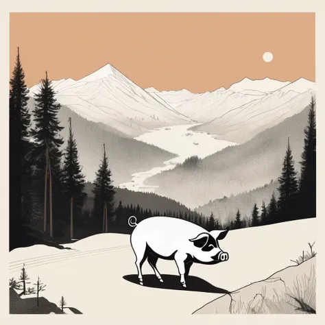 pig-like , sweet,art by Sophie Roach , art by Jon Klassen , art by Michael Cho , art by Sophie Roach、sunglasses,campimg,smoking,mountain climbing