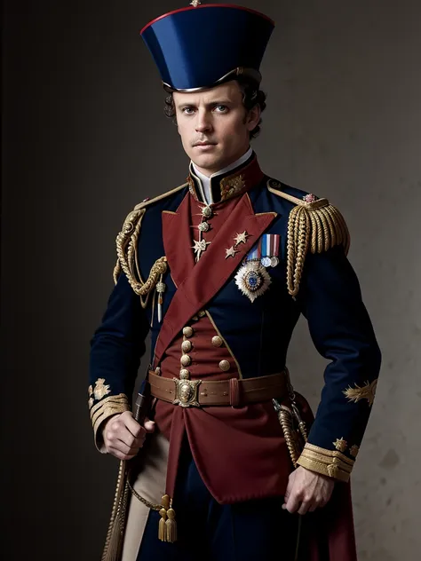 napoleon ⅳ、prince of france、french、military uniform、oil、revolution、portrait、crown