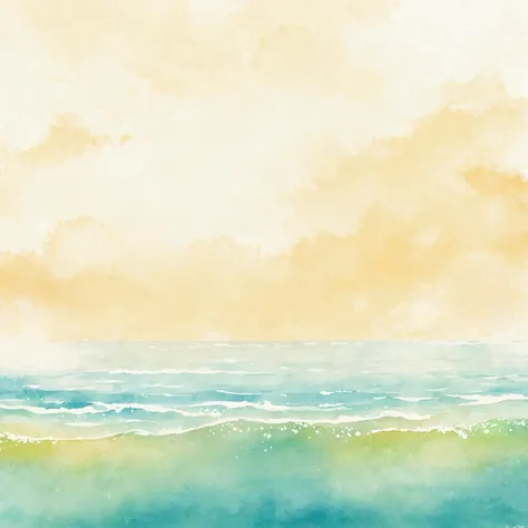 BEACH, SUMMER, BACKGROUND,   WATER PAINTING