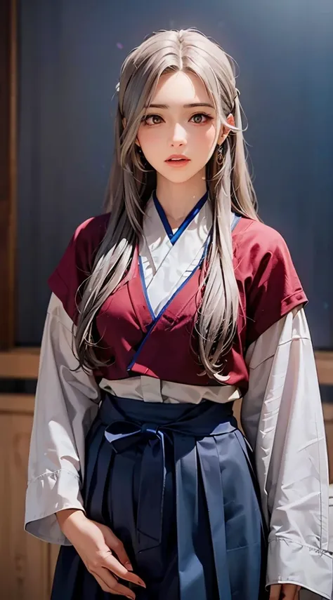 1girl,long silver hair,calm expression 