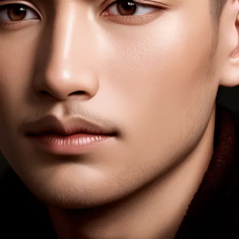 A young man, detailed face of an asian boy, beautiful  face and beautiful face, anato finstark. perfect faces, clean-shaven face, beautiful  face, zoomed in, clean clean-shaven face, beautiful chad chin, close up face, inspired by Oka Yasutomo