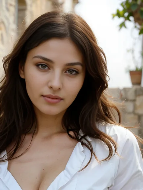 a woman posing for a picture, portrait, close-up, beautiful face, italian goddess, traditional beauty, italian, beautiful goddes...