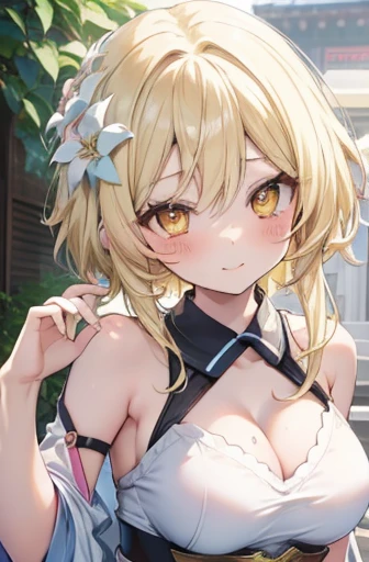 fire Fly、Good looking girl (blush, Perfect Face), independent , Looking into the camera, masterpiece, Anime art style, Cute Characters, Most detailed, high quality、Nico Nico Smile、There are highlights on the eyes、blonde、The whole body is visible、Lolita、Lar...