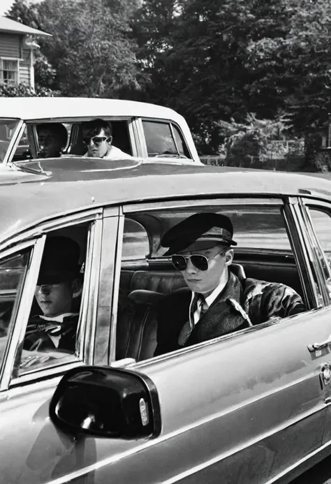 Me as a worlds richest teenager boy in gangsters look.me driving a Lincoln continental and pistol is present in my hand with the convoy 