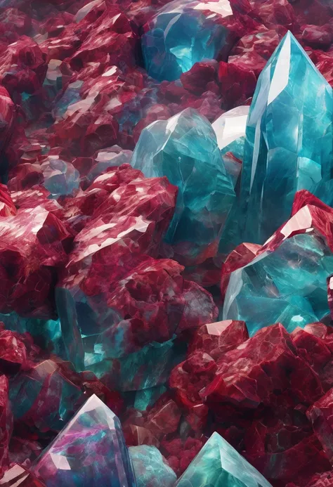 Wallpaper Thulite Giant Crystal, No space between perspective and distance, Unified Mode, complex, Astonishing, Epic details, full screen