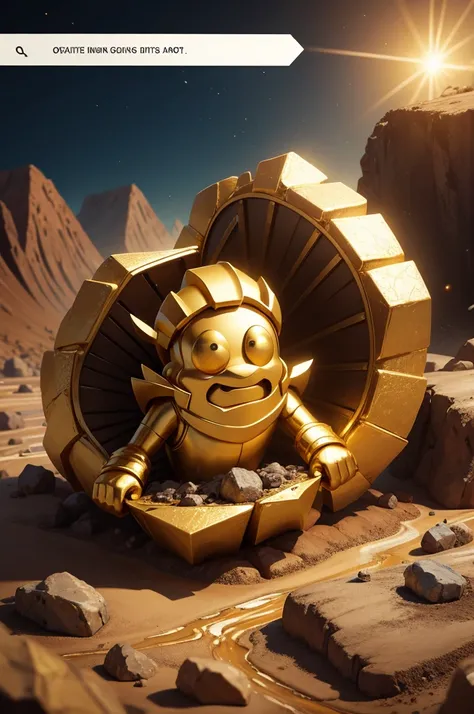 Create gold mining with animated miners.