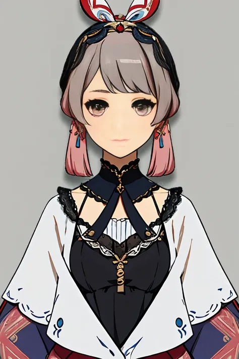 Original character, pattern on clothes, hair accessories, outfit accessories 