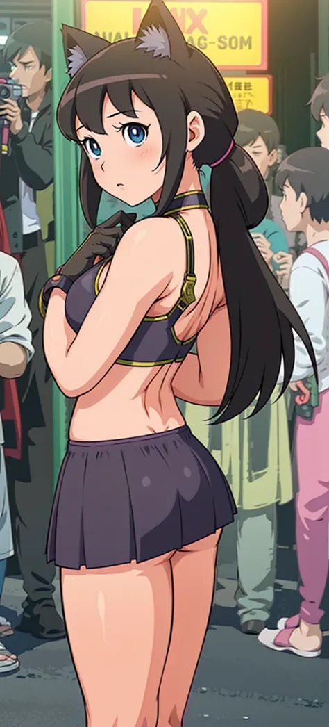 anime girl with long hair and cat ears in a city, digital cyberpunk anime art, cyberpunk anime girl mech, female cyberpunk anime girl, cyberpunk anime girl, anime cyberpunk art, cute cyborg girl, digital cyberpunk - anime art, cyberpunk anime art, oppai cy...