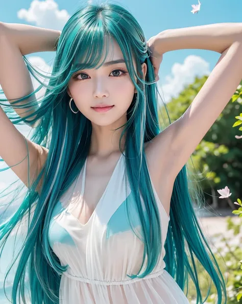 (Highest quality, 32k, High resolution, Masterpiece:1.5, ), marimo_jet, god々A photograph with brilliant dazzling and healing power., Evoking a sense of calm and elusive beauty, Expressing emotions, Have a rich imagination, Beautiful Japanese Girls, ((whole...