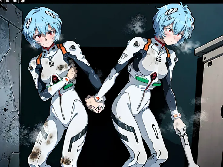 ((Highest quality, 8k wallpaper)),(masterpiece, Highest quality),Very detailed,High resolution,(Official Art:1.3),(((Anime screenshots,Black outline))),One girl,alone, Break mer1,(Rei Ayanami {Neon Genesis Evangelion,}1.2),masterpiece, best quality, outdoo...