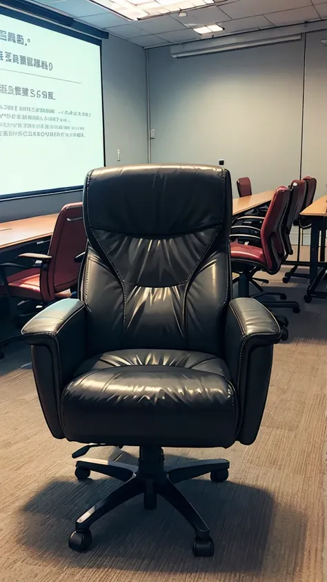 Leather chair、Sitting、male、Bald、Bossy、conference room、background、quality