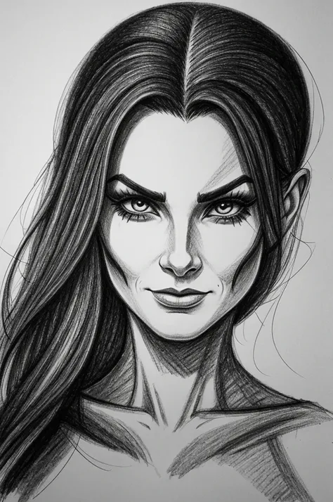 Evil woman drawing 