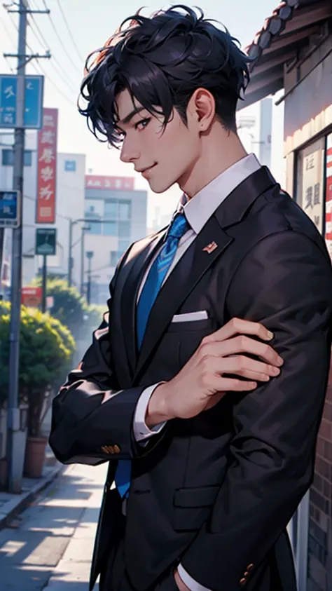 Arabian man in suit and tie smiling and adjusting his tie, Inspired by Zhang Han, Shin Jinyoung, Profile photo, Cai Xukun, Who is Siu?, Handsome Chad Chin, Yanjun Chent, Korean Man, Headshot Photographygraph, Headshot Photography, Jungwon Charles Jung, Hwa...