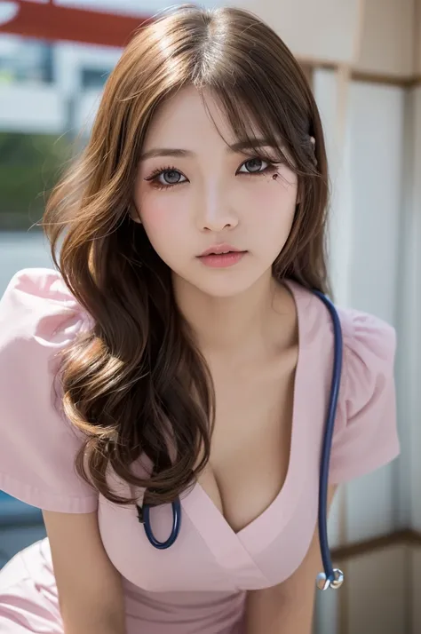 (1 Girl )、(28years old,Beautiful Japanese,round face、Refreshing、clear、seems kind、stylish、Pitiful、cute like an angel、cute、black eyes、(Single eyelid:1.3)、(Beautiful skin), {(Japan human face:1.6),(General facial features)} , (((Beautiful breasts:1.0))),(((so...