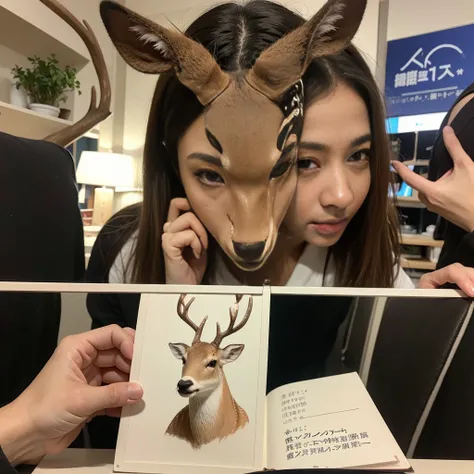 Masterpiece、リアルなdeer、4 types、The screen is divided into four parts, and four different styles are displayed.々なバリエーションの3deer、Masterpiece、描写するのはdeerのみ、Accurate drawing、Highest quality、The background is a single green chromakey、humans don&#39;t draw、deerのみを描写...