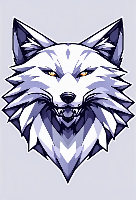 (low poly:2),(wolf head avatar:1.5),logo design,single color,(front image:2),head avatar,(fierce:2),