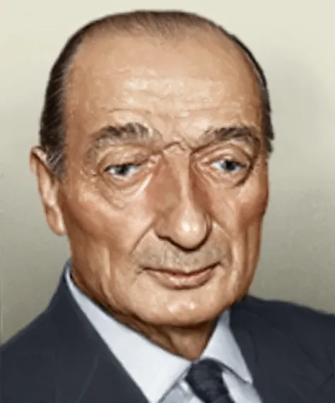 french president jacques chirac, hoi4 portrait style