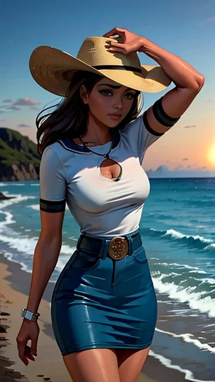 (cowboy shot), sfw, (work of art), (best qualityer: 1.0), (ultra high resolution: 1.0), detailedeyes,
break it girl, cabelo brow...