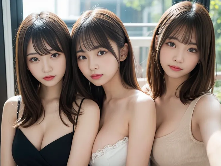 High quality digital photography、8K resolution、Ultra-realistic details --ar 2:3 --q 2 -s 750 --v 6.0、Photos of the most beautiful Japan girls、Cute and beautiful facial details、(Facing the children_v1:0.008)、美しいbangs、18-year-old、Shine, fair, Shine肌、Medium H...