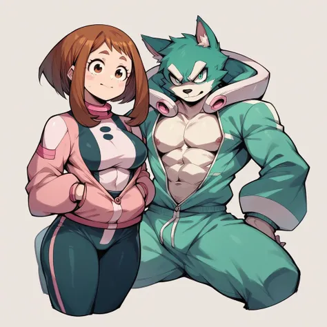 Conjoined, uraraka ochako, tracksuit