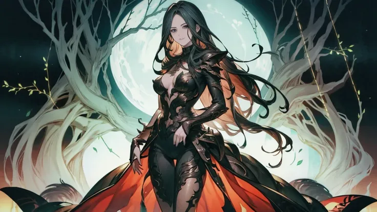 man,Tall figure,muscle,Bioengineered human-tree hybrid,look at viewer,Tangled branches for hair,bark surface,tree face,bark face,สวมใส่ชุดBlack suit,ชุดBlack suit,Black suit,leaves spring from the body,Standing in the desolate ruins,There is moss and vines...