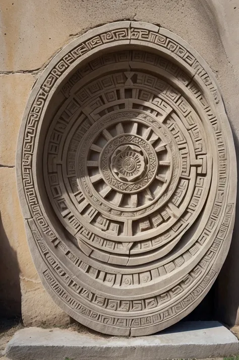 An ancient numerological mandala carved in stone, symbolizing the antiquity and depth of meanings attributed to numbers throughout human history. This image may evoke a connection to ancient spiritual cultures that valued numbers as vehicles of spiritual a...