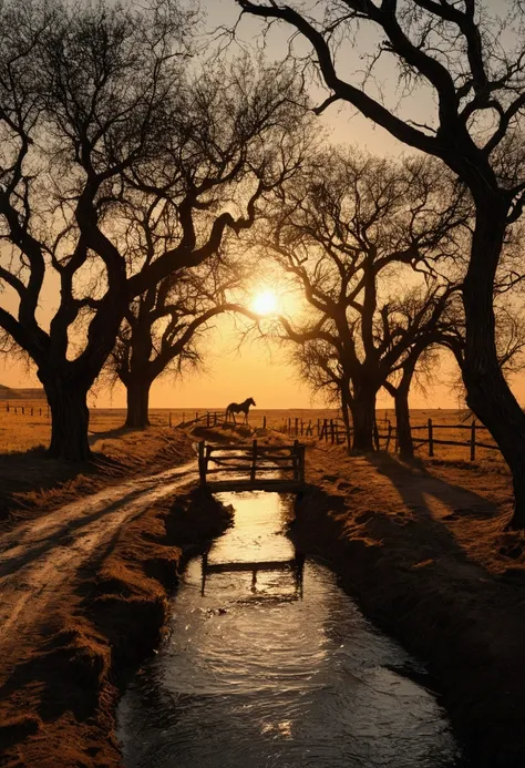 Withered vines, old trees, Dark crows, small bridges and flowing water, People on the old road, western wind and fine horses, the sun goes down, Heartbroken people are at the end of the world