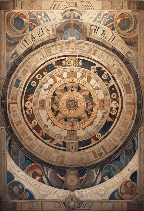 An ancient numerological mandala carved in stone, symbolizing the antiquity and depth of meanings attributed to numbers throughout human history. This image may evoke a connection to ancient spiritual cultures that valued numbers as vehicles of spiritual a...