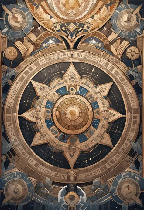 An ancient numerological mandala carved in stone, symbolizing the antiquity and depth of meanings attributed to numbers throughout human history. This image may evoke a connection to ancient spiritual cultures that valued numbers as vehicles of spiritual a...