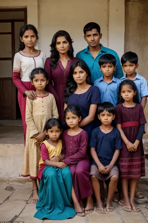 A family which contains eight children in that there were female and five were male. Two children highly educated rest of the children were un educated 