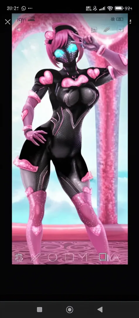 a close up of a person in a black and pink outfit, slick pink armor, fuchsia skin beneath the armor, streamlined pink armor, fuchsia skin below the armor, thick smooth warframe thighs, tokusatsu suit vaporwave, pink body, bubblegum body, matte pink armor, ...