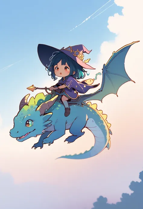 a little dragon witch flying in the sky