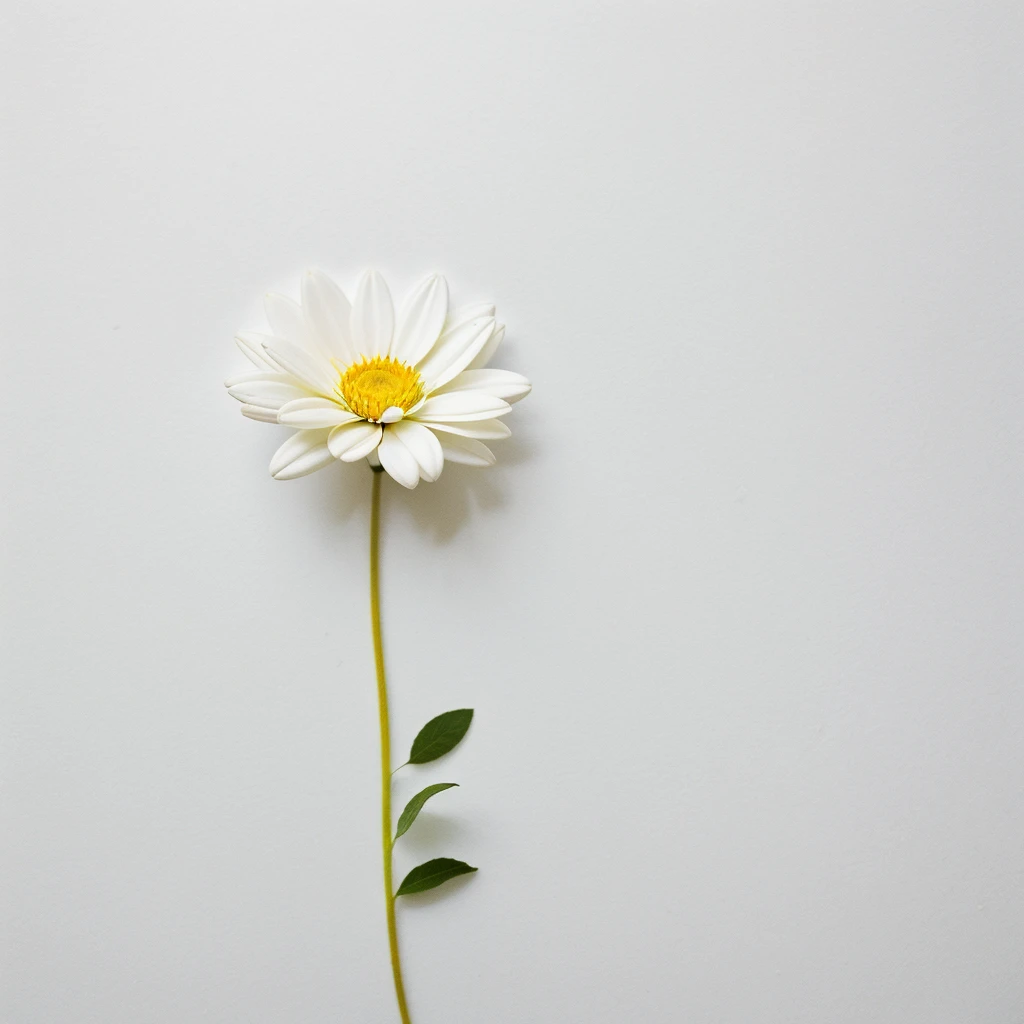 minimalist flower on white background perfect beautiful one pack flower