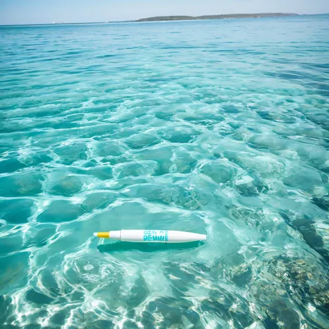 perfectly clear ocean meets perfectly clean white minimalist marker