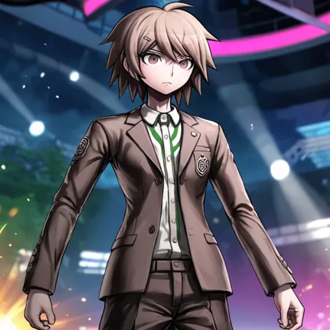 creative design, danganronpa style, thick lines, full-body, detailed face, komatsuzaki rui style, motion lines, bokeh, anatomically correct, UHD, masterpiece