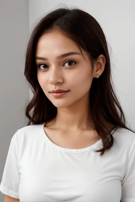 clean face, white background