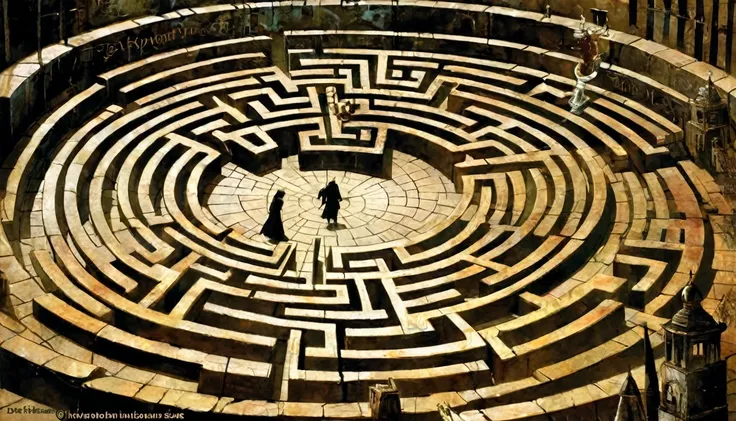 labyrinth, inspired by Dave McKean
