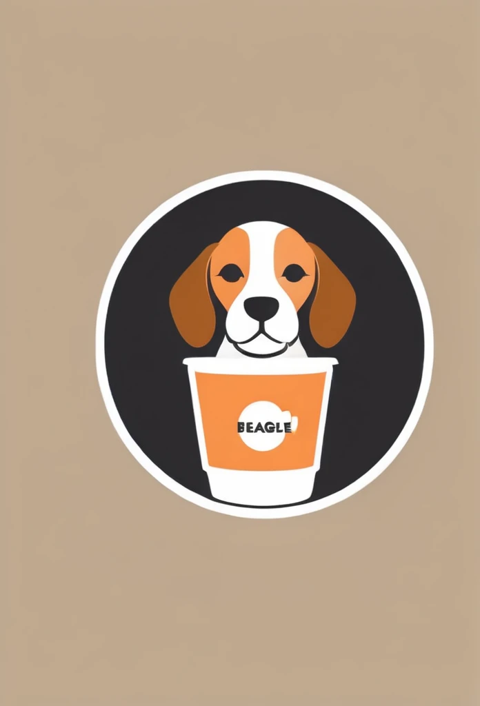 White background
Fashionable logo of a circle-shaped dog cafe

Cute, the beagle is sticking out his tongue and laughing,

There is a coffee cup on the beagles head.

This coffee cup is
a playful and cute logo

Beagles and Coffee Cups

A stylish logo for a ...