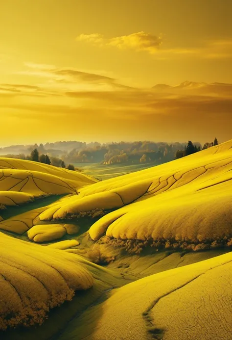 yellow aesthetic landscape, 8k, masterpiece,