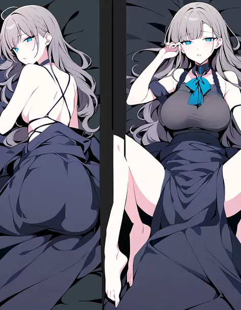 Black background, masterpiece, Alone, 1 girl,  dakimakura,