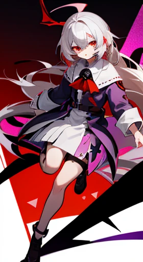 Highest quality　I have long hair　Gray Hair　Sagume Rare God　Red eyes　I dont have anything　Odd Eye　One person　