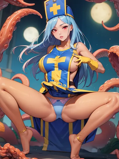 masterpiece,Highest quality, Unreal Engine, Super Resolution, Very detailed,
1 Girl, Waist, thin, (Muscular:0.8)
Round Breasts, Big Breasts, Bold,  Part your lips, Observe the audience,
, sexy pose
Waist shot,Tentacles entangled in chest,,
Simple backgroun...