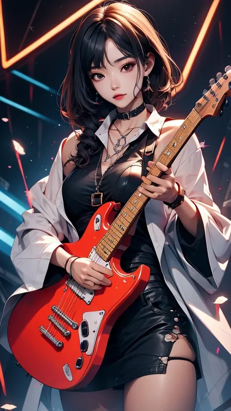 undead,BDSM,Korean beautiful girl,Electric guitar