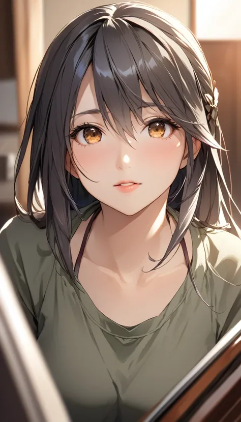 masterpiece, high resolution, Haruna-Kancolle, looking at me, high resolution face, (high resolution eyes)
