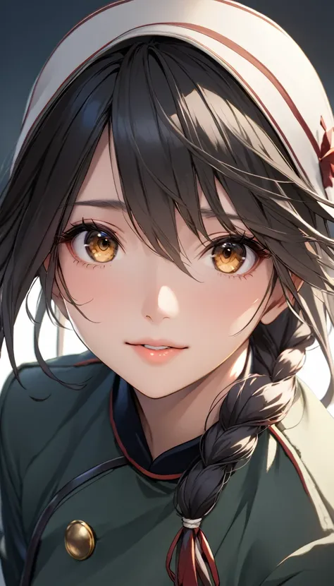 masterpiece, high resolution, haruna-kancolle, looking at me, high resolution face, (high resolution eyes), uniform